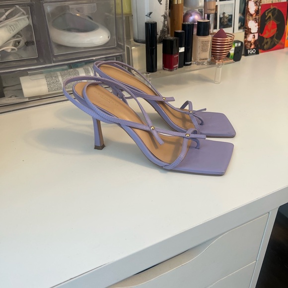 Tony Bianco Lavender Square Toe Strappy Heels | Size 8 | Minimal Sandals - Picture 11 of 17